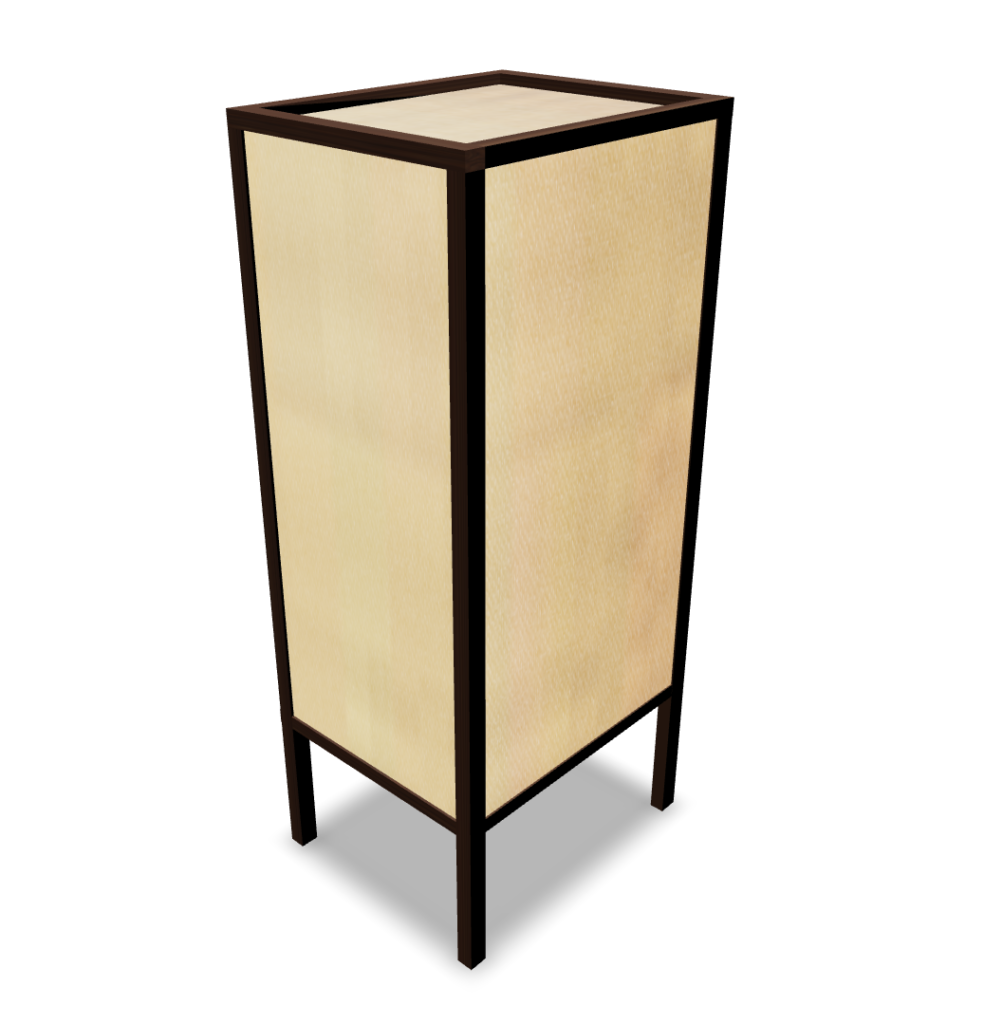 Japanese-Style Floor Lamp With Rice Paper Texture