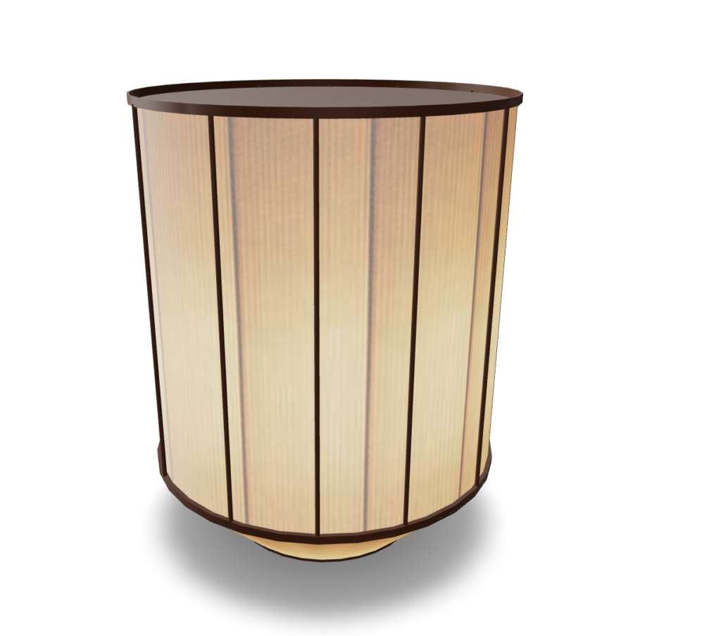 Traditional Japanese-Style Lamp With Rice Paper Texture