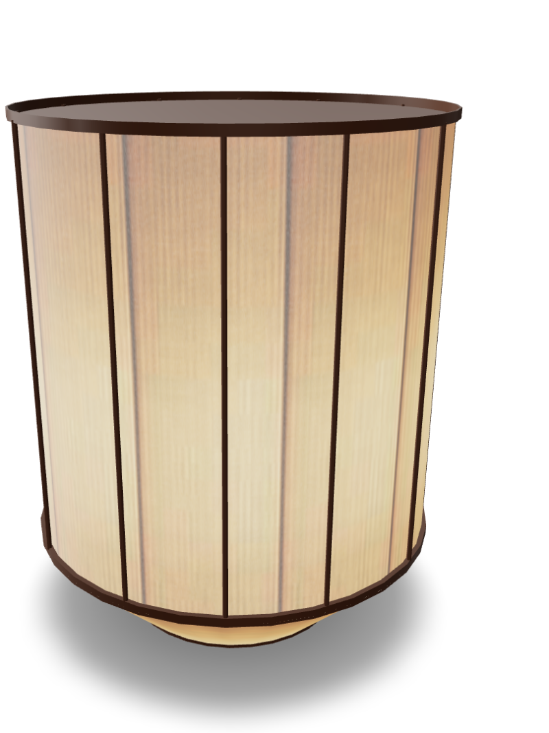 Traditional Japanese-Style Lamp With Rice Paper Texture