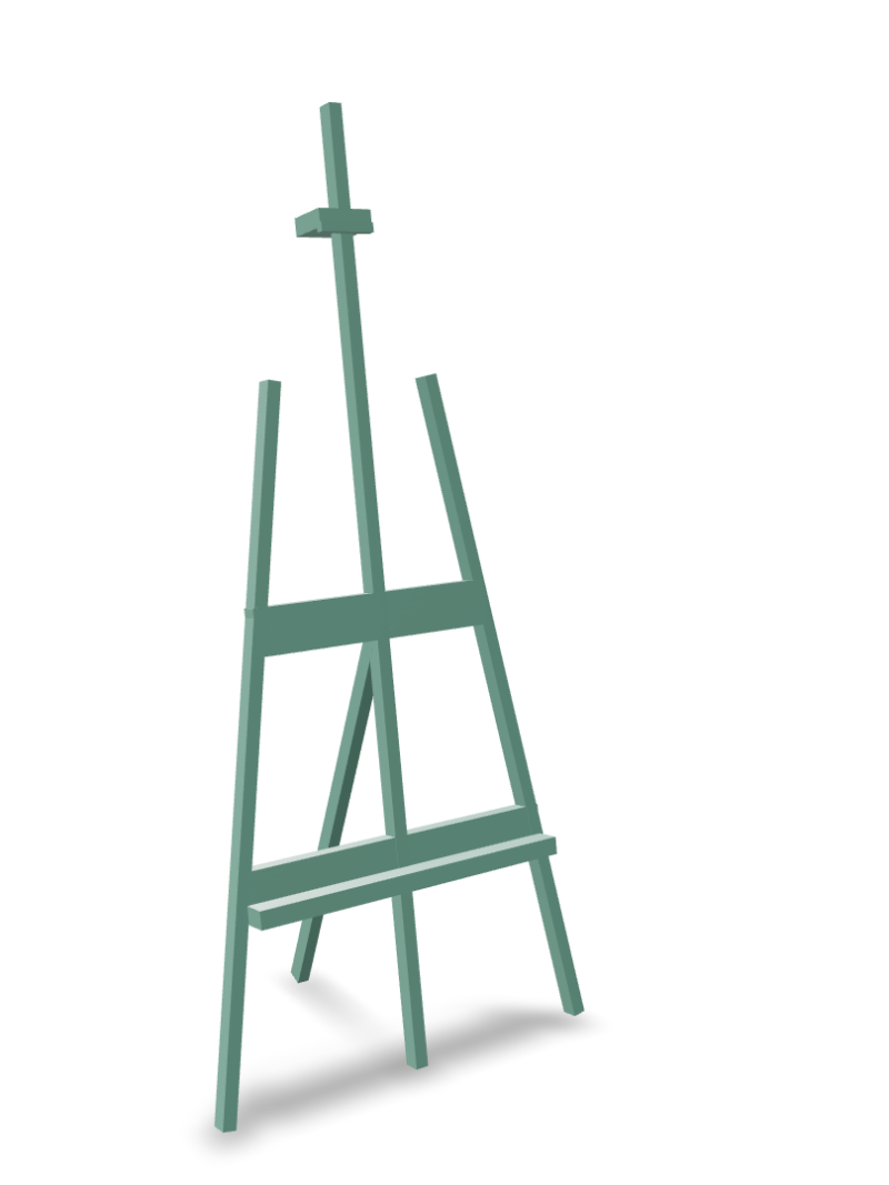 Modern Green Painting Stand