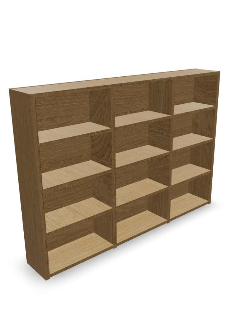Contemporary Wooden Shelving Unit