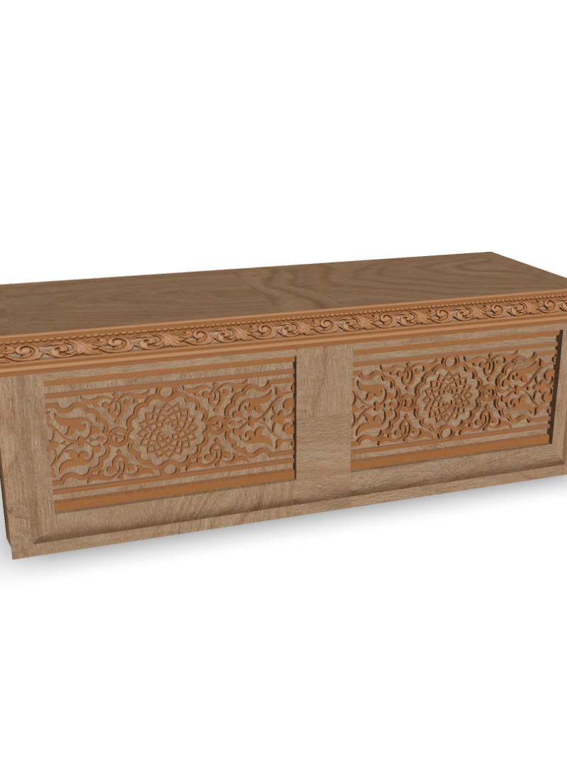 Intricately Carved Wooden Box