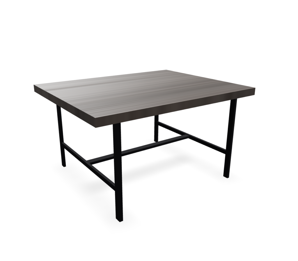 Modern Table with Dark Wooden Top
