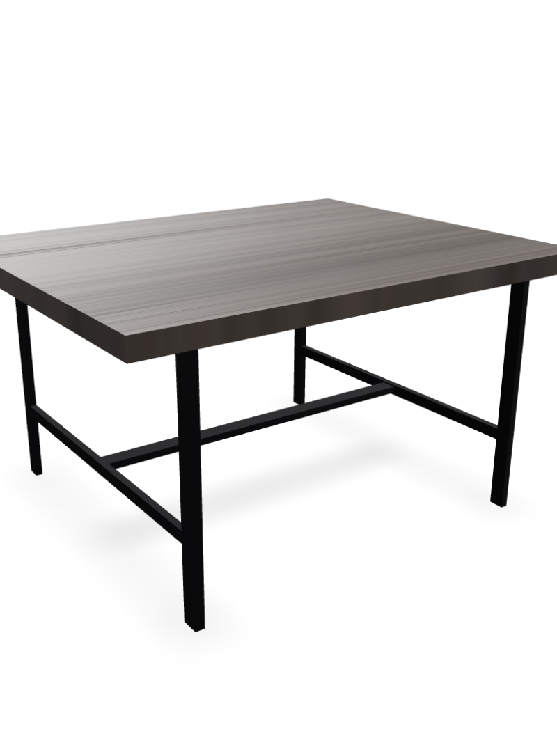 Modern Table with Dark Wooden Top