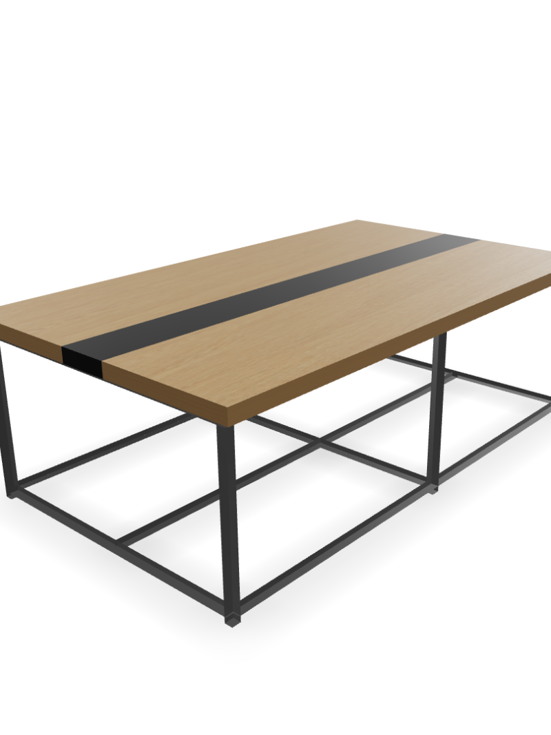 Sleek Modern Table with Wood and Metal Fusion