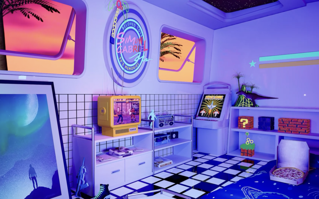 Retro 90s Arcade-Inspired Neon Bedroom